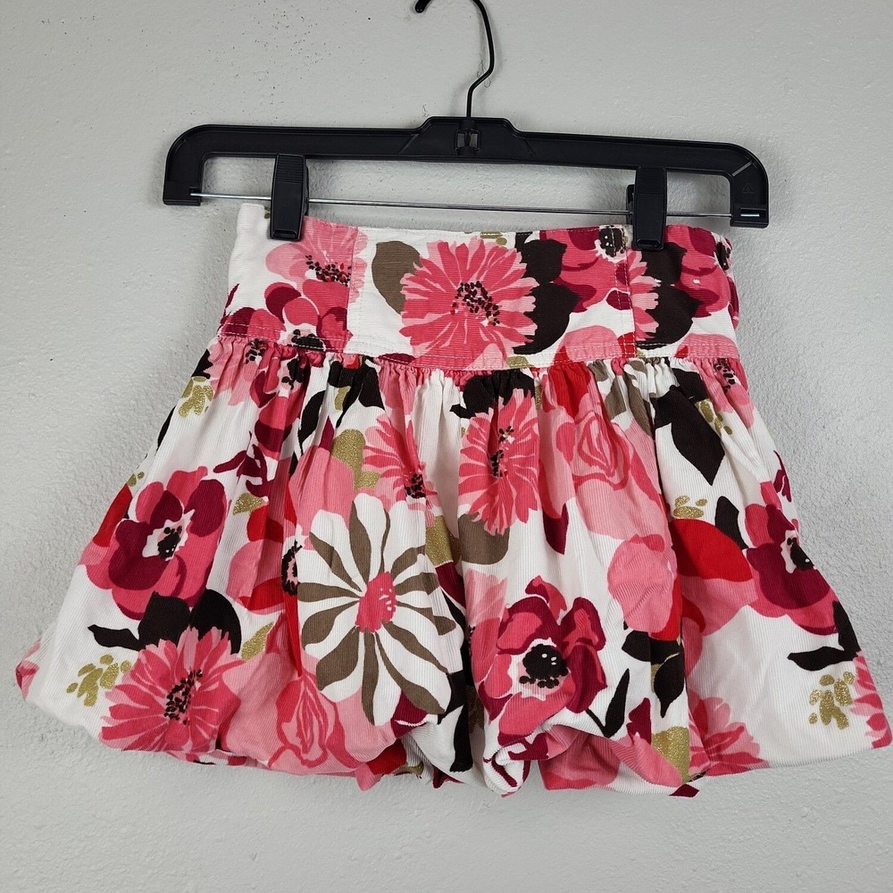 Gymboree Girls Multicolor‎ Floral Side Zip Mini Skirt With Built In Shorts Sz 8